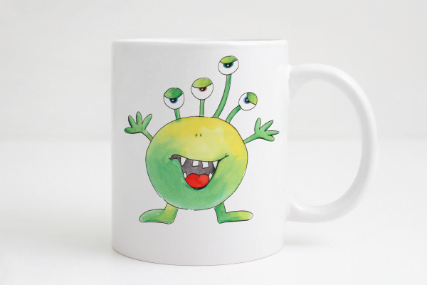monster tasse grün geschenk
