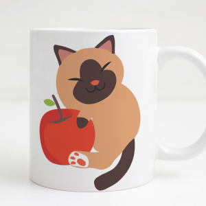 Apfel Katzen Tasse