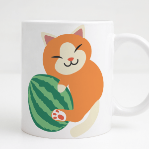 Wassermelonen Katzen Tasse