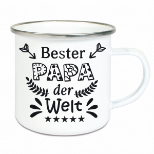 Bester Papa Emaille Tasse