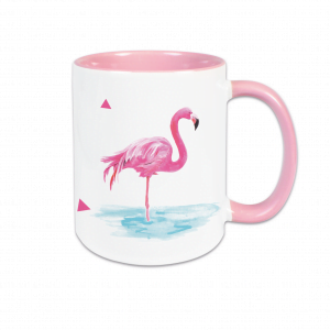Flamingo Tasse farbig rosa