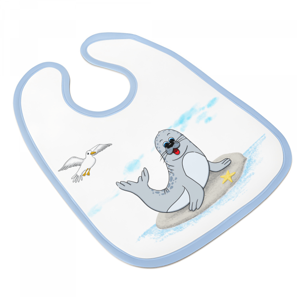 Robben Babylätzchen Blau